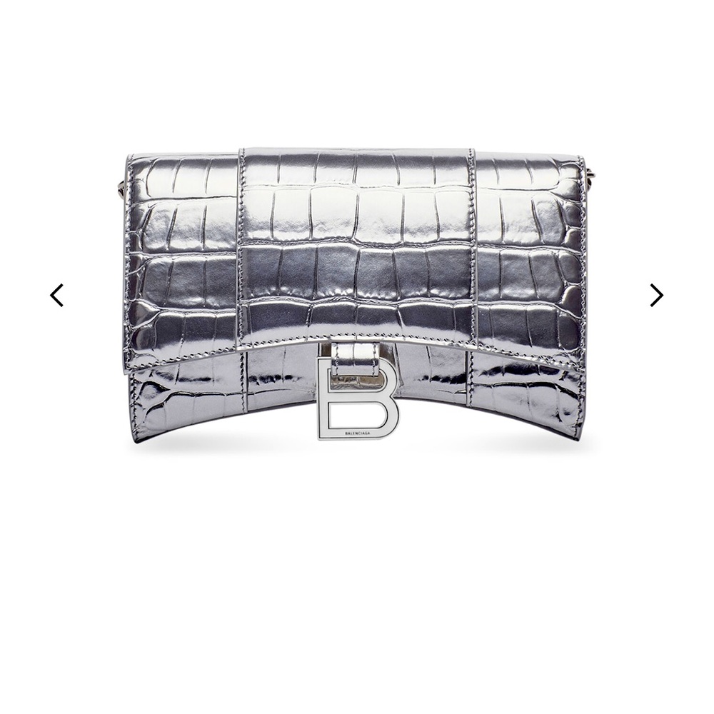 Balenciaga hourglass silver metallic